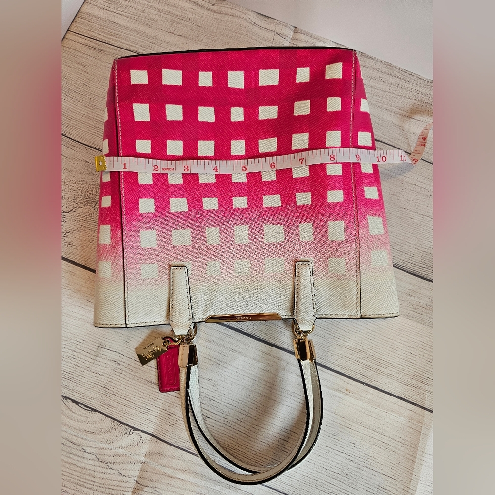 Coach Madison Gingham East West Tote w/  Wristlet (NWT) Set - Picture 10 of 16